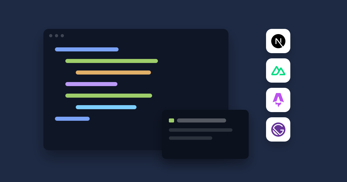 Next.js, Nuxt, Astro and Gatsby: finding companies with custom-built websites